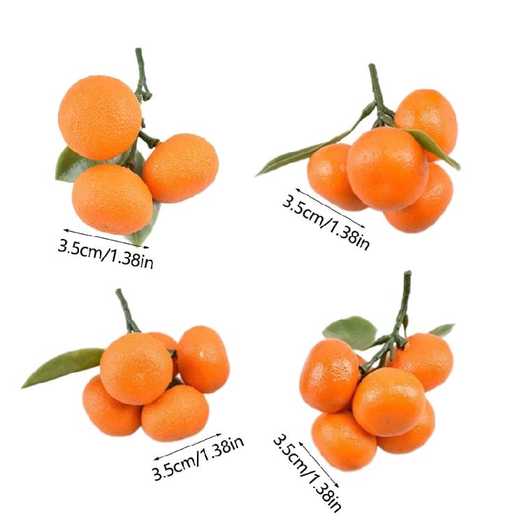 Simulation Foams Tangerine Realistic Fruit for Kitchen Parties Decorations