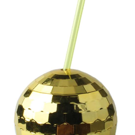 600ML Wine Ball Cup with Lid Refraction Delicate Retro Disco Design Drinking Glass Party Supplies