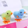 Wind-up Toy Soft Plush Chick Shape Kids Clockwork Toy Creative Cartoon Jumping Toy for Children Teens Adults