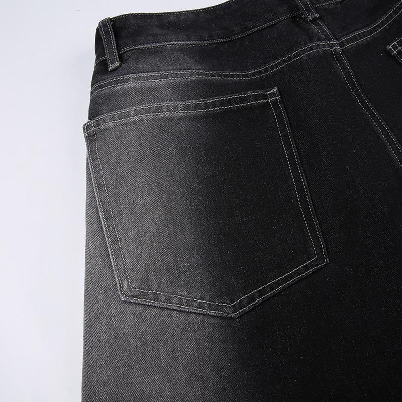 Женские летние новые потертые хитовые цветные плиссированные свободные покрои повседневные модные тонкие джинсы