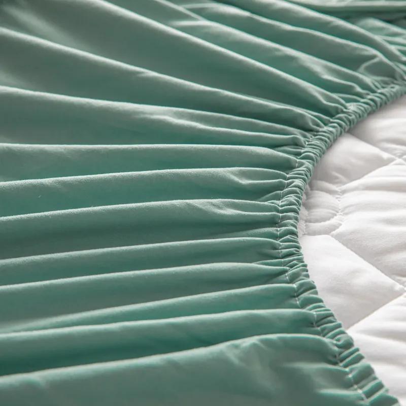 Супер водонепроницаемый стеганый наматрасник, защитный чехол для односпальных двуспальных кроватей размера «queen-size», хлопковая простыня, антибактериальная подкладка