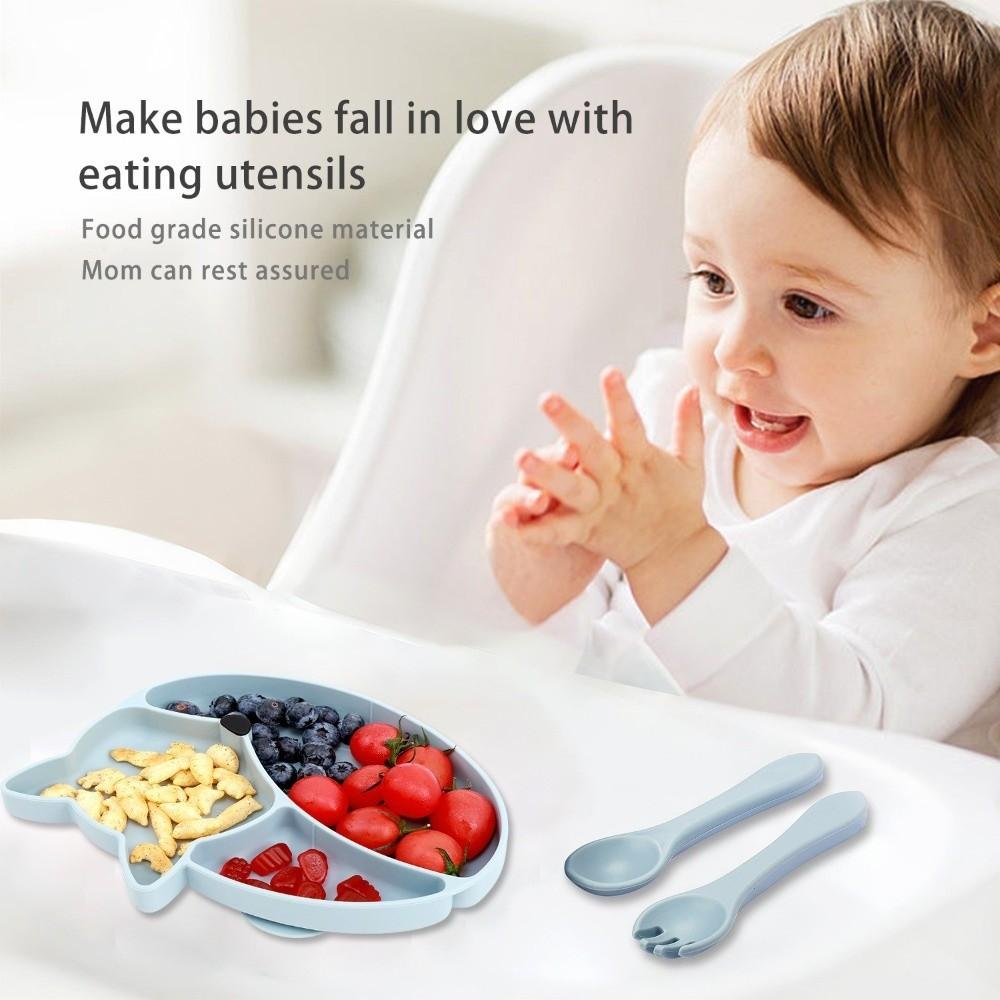 Food Grade Baby Bowls Silicone Baby Plates Premium Grip Dish for Toddler