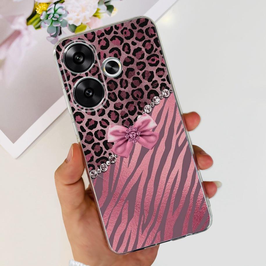 For Xiaomi Poco F6 Case Popular Butterfly Flower Soft Clear Silicone TPU Back Cover For Xiaomi Poco F6 5G F 6 PocoF6 Phone Cases