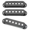 Musiclily Pro Strat Pickup Cover Set for ST Single PU Electric Guitar, Black (Set of 3)