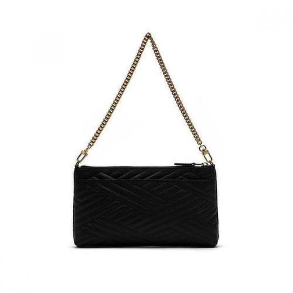 Daks Black Embossed Leather Golddd Chain Wallet Bag Dcwa1e279