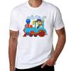 Locomotive Steam Locomotive Tshirt Odor Resistant Short Sleeve Top