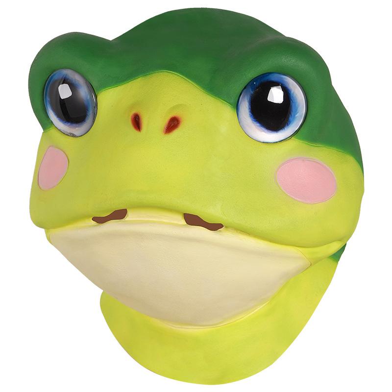 Cute animal frog latex mask