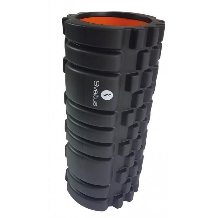 Rouleau de massage sveltus - noir - pour soulager les douleurs musculaires et améliorer la circulation sanguine