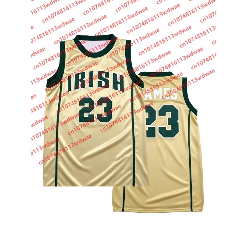 2026 Новый Джеймс 23 Fighting Irish Школьная Баскетбольная Майка Мужская Без Рукавов Ретро Фанатская Спортивная Майка Уличная Одежда Детская Форма