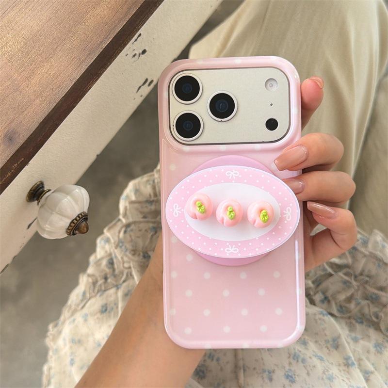 Магнитный чехол-подставка 3D Лимон Персик для iPhone 17/16 Pro Max/15 Pro