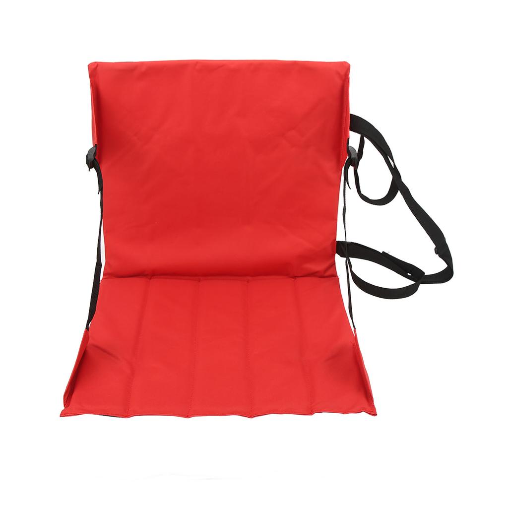 Folding Stadium Seat Lightweight Portable Oxford Cloth Stadium Bleacher Seat Cushion for Camping Picnic Red