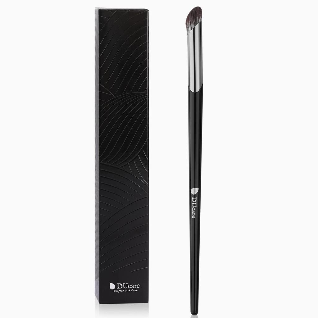 DUcare Кисть для консилера под глазами, угловая кисть для небольшого контура носа, тонкая тонкая тональная основа для лица, бровей и глаз, жидкий крем для растушевки