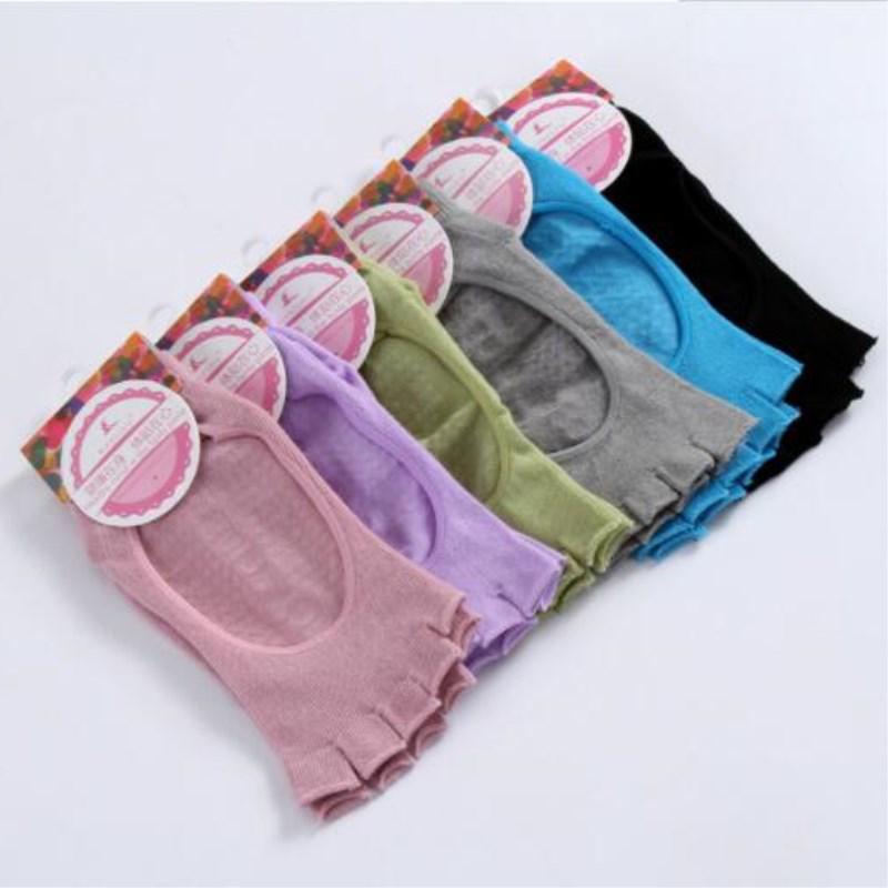 Женские носки для йоги, противоскользящие силиконовые нескользящие носки с пятью пальцами и открытой спиной, 5 пальцев, балетные носки для тренажерного зала, фитнеса, Spo