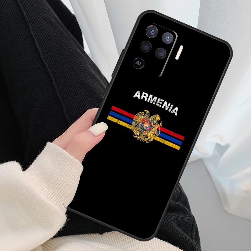 Armenian Coat of Arms Russia Case For Oppo A96 A76 A16 A60 A98 A58 A78 A18 A38 A80 A40 A77 A57 A17 A74 A54 A94 A15 A5 Pro