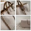 Women's Simple Canvas Bag Girls' Chain Bag Handbags for Women Large Capacity Canvas Bags Casual Shoulder Bag