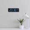 Desk Clock Digital Wall Hanging Week Decor Modern LED for Living Room