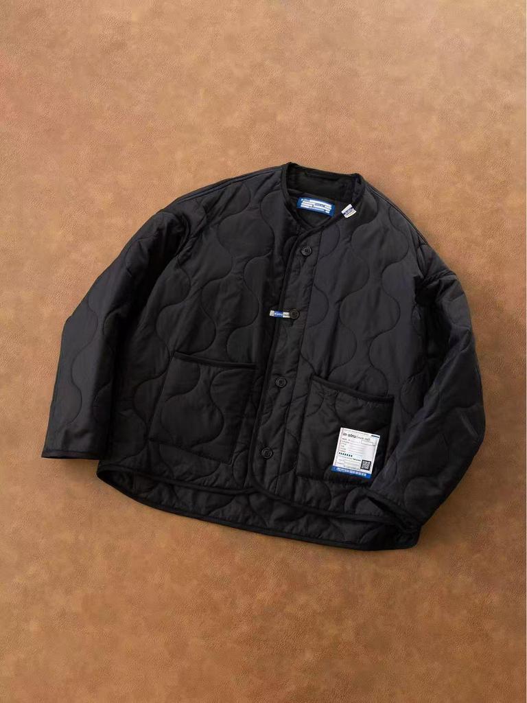 Легкая хлопковая куртка Yohji Yamamoto без воротника для улицы