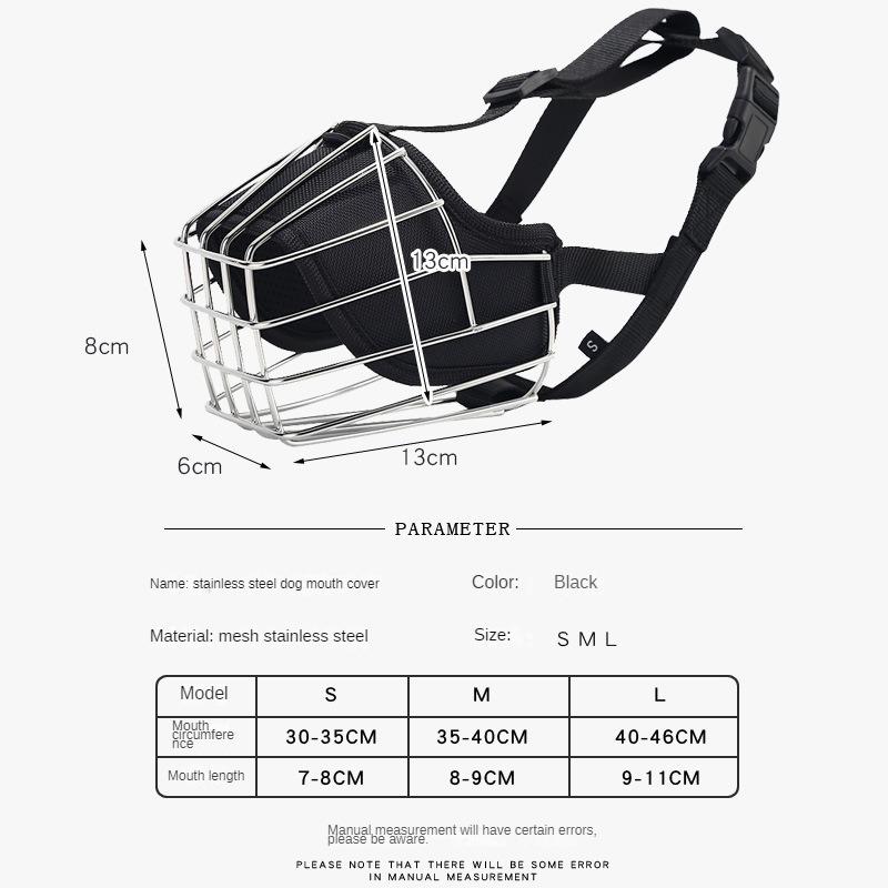 Накладки на рот для собак больших и средних размеров. Противопоедающие, защищающие от укусов, дышащие и питьевые накладки на рот из нержавеющей стали для свирепых собак.