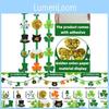 Whimsical Shamrock Irish Banner With Gold Coin Hat For Vibrant Decor Celebration