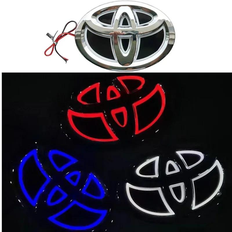 5D Car Front Grille Trunk Logo LED Light Retrofit for Toyota Corolla Reiz LANDCRUIS Camry PRADO Vios Yaris Highlander LVALON