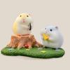 1Pc Cute Stealing Hamster Car Interior Gourmet Hamster Auto Dashboard Decoration