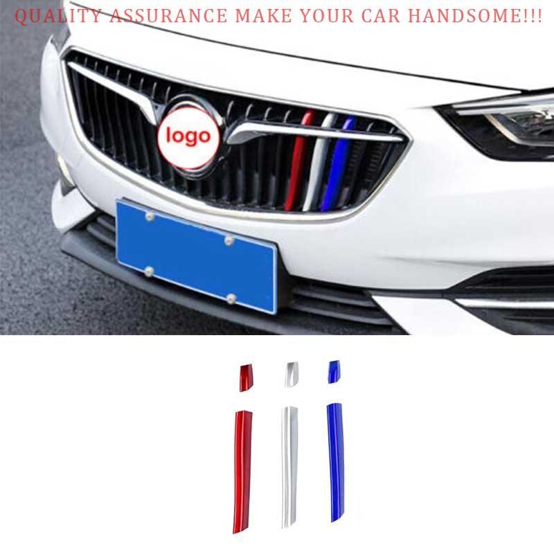 For Buick Regal 2018-2020 3Color Front Center Mesh Grille Grill Strip Trim 6PCS