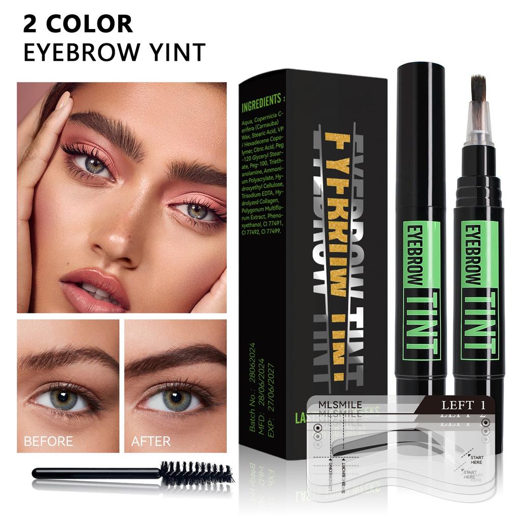 Брови с картой для бровей и щеточкой для бровей Трехмерный долговременный моделирующий европейский и американский набор кремов для бровей