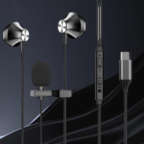 Проводные наушники с Type-C, внутриканальные, с микрофоном, шумоподавлением, Hi-Fi звуком, управлением на проводе, 3.5MM