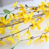 6 шт. Весенние искусственные стебли форзиции, искусственные цветы орхидеи, шелковые ветки форзиции, искусственные желтые цветы для домашнего свадебного декора в помещении и на открытом воздухе