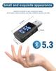 Автомобильный FM-передатчик Bluetooth 5.3 с LED-дисплеем, беспроводной USB-вызов, функция громкой связи, мини-USB-питание, автомобильный комплект FM-радио
