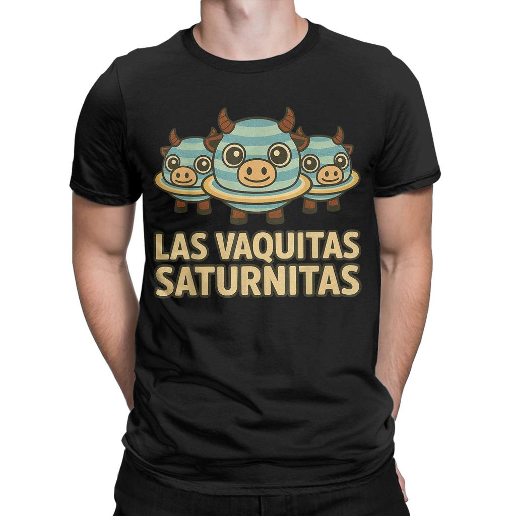 Повседневная футболка Летняя Las Vaquitas Saturnitas Смешная Итальянская Детская Футболка-мем Футболка для мужчин с коротким рукавом