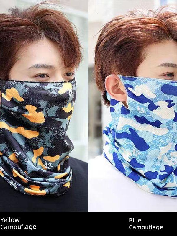 Outdoor Ice Silk Ear Mask Summer Sun Protection Sports Cycling Magic Headband Men's and Women's Headgear Fishing Mesh Scarf