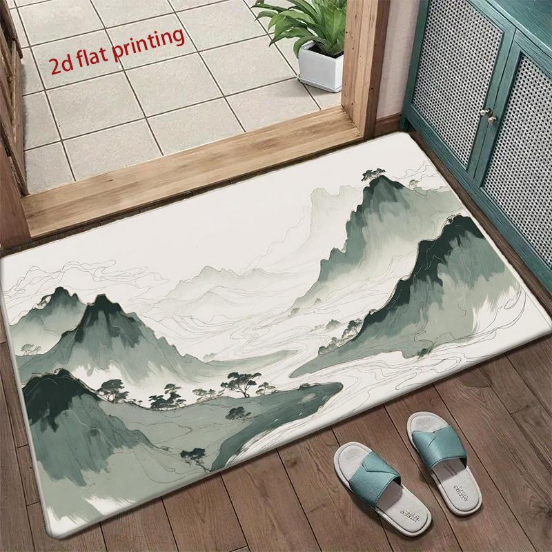 Misty Mountain Pattern Mat Living Room Decoration Home Sofa Non-Slip Carpet Study Bedroom Tatami Children'S Soft Floor Mat