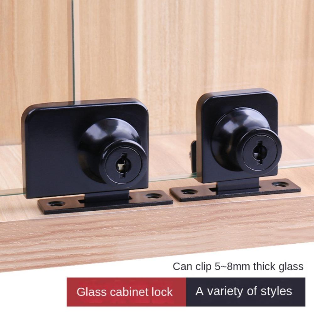 Замок для стеклянной двери из цинкового сплава, комплект замков безопасности, новый замок для витрины шкафа
