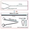 F19A Snowmobile Tow Cable Towing Pull Rope Strap Rope with Hook Emergency Heavy Duty