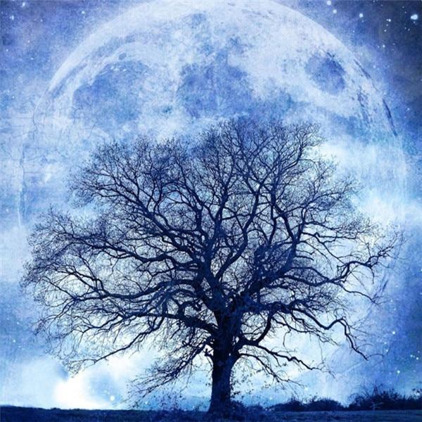 Алмазная картина, новый пейзаж, дерево, 5D DIY, Алмазная вышивка, распродажа, Луна, картины из стразов, мозаика, домашний декор