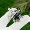 Pear Natural Zebra Jasper Bezel Wife Wedding Pendant Jewelry 925 Sterling Silver