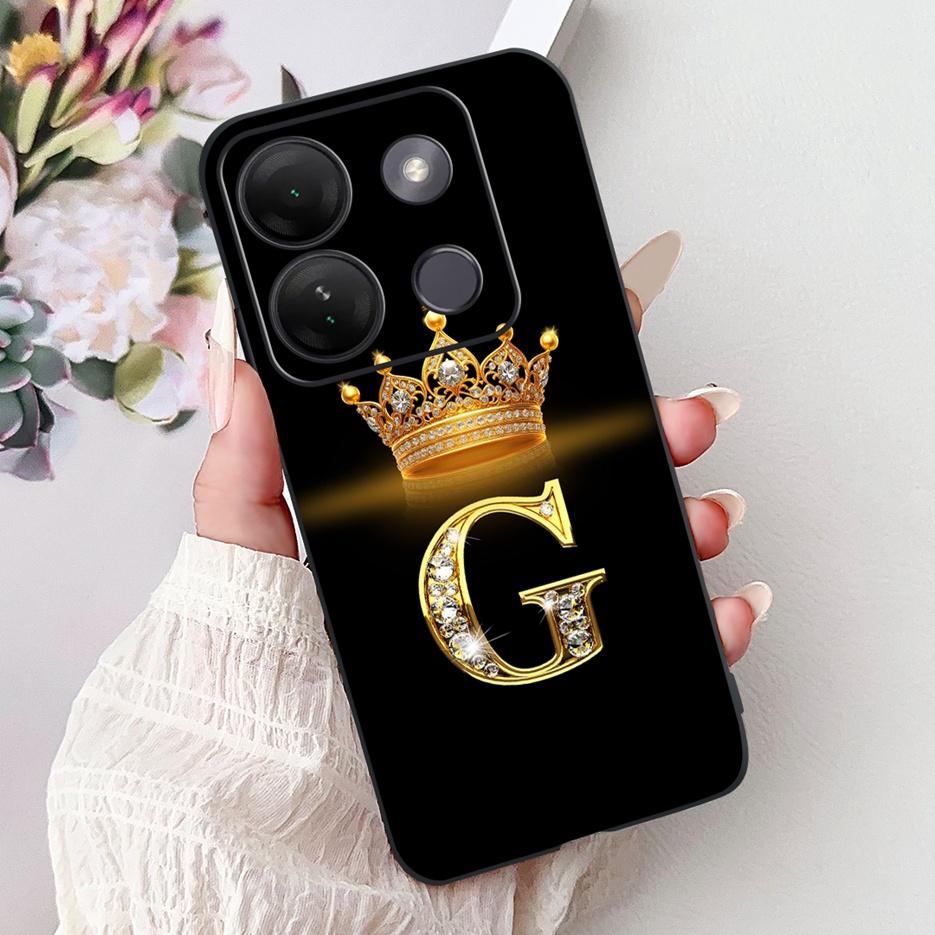 Для Infinix Smart 7 HD Чехол X6516 Роскошный Чехол с Буквами Мягкий Силиконовый Чехол для Телефона Для Infinix Smart 7 Plus Smart7 X6515 X6517 Сумки