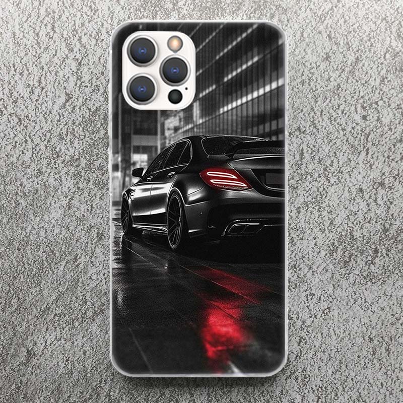 Чехол для телефона со спортивными машинами C63 E63 S63 G63 для iPhone 17 16 15 14 13 12 11 Pro Max Mini Plus Air 7 SE 8 Мягкий силиконовый чехол с принтом Fund