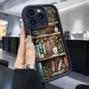 Christmas Bookshelf Ladder Black Phone Case for iPhone 14/15/16/17 Pro Max