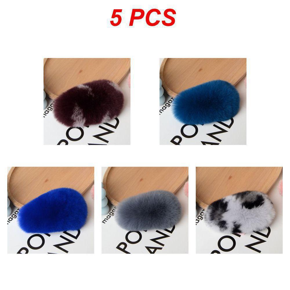 1/3 шт. Зимняя милая пушистая заколка для волос для женщин и девочек, однотонная боковая заколка для волос, BB-заколка, милая плюшевая заколка для волос, цветной аксессуар для волос