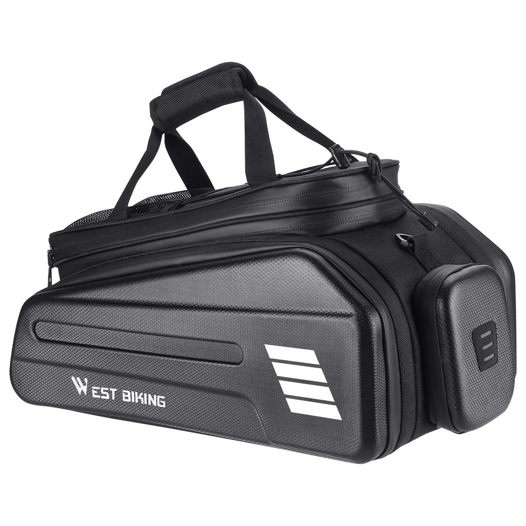 Сумка на заднее сиденье для электронного велосипеда, сумка для аккумуляторной батареи для электрического велосипеда, расширяемая сумка для велосипедной стойки большой емкости, сумка для сидений