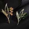 Медь Микро Инкрустация Кубическим Цирконием Брошь Орхидея Колокольчик Модный Подарочный Набор Аксессуары