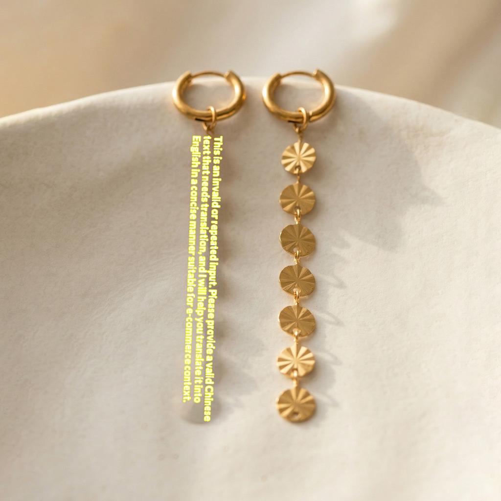 Серьги-кисточки из нержавеющей стали с покрытием 18K золотом для женщин, на длинной цепочке