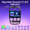 2 DIN Android Carplay автомобильное радио для Hyundai Accent 2 LC2 1999-2012 мультимедийный проигрыватель головное устройство стерео GPS навигация BT WIFI 4+64 ГБ