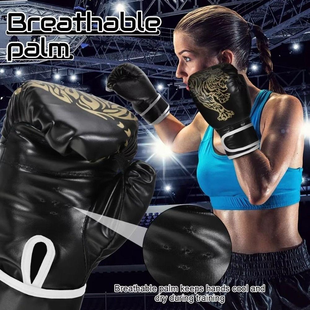 PU Leather Sparring Gloves Muay Thai Boxing Gloves Kickboxing Gloves  Boxing Training