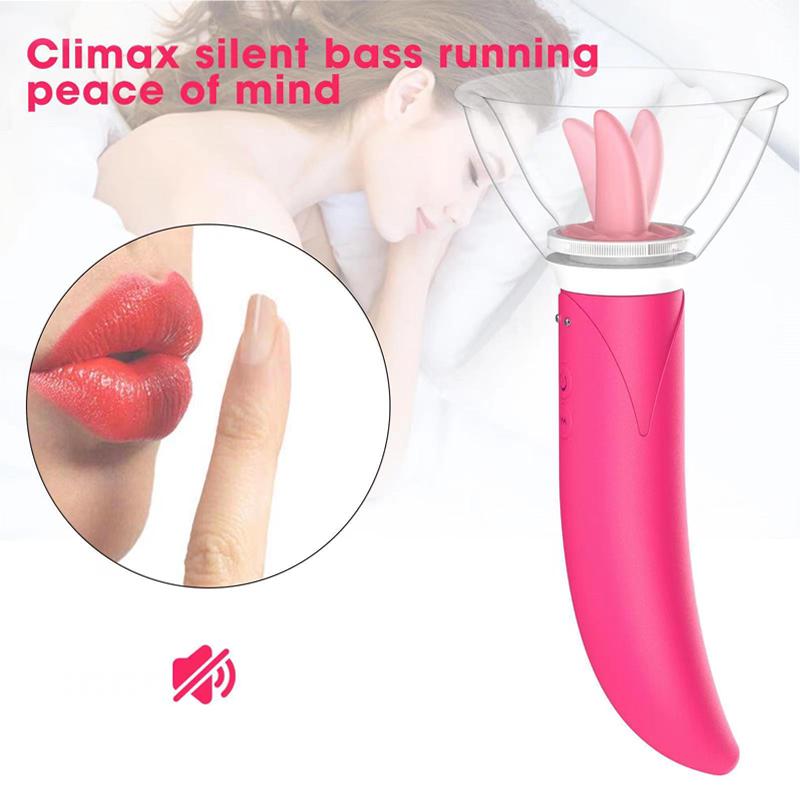 Tongue Licking Vibrator 10 Modes Powerful Stimulator Nipples Clit Massager Oral Teasing Orgasm Masturbator Sex Toys For Women