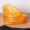 Plastic Imitation Rattan Basket Round Fruit Basket New Food Plate  Breakfast Cake Snack