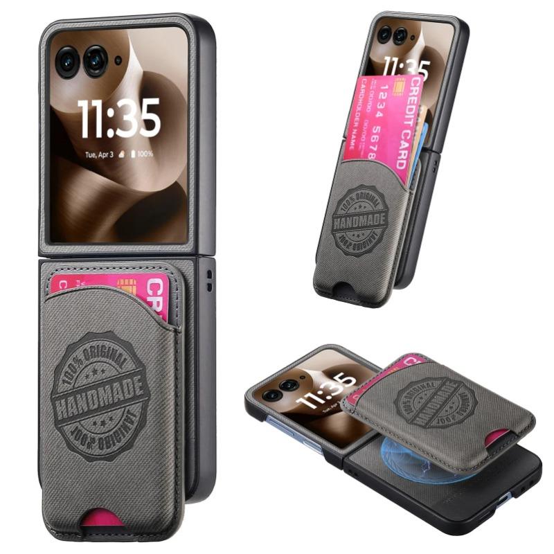 Чехол для Motorola Razr + 2024 Razr Ultra 2025 Razr 60 50 Ultra Для MagSafe Магнитный Держатель для Карт Кошелек Чехол-сумка из PU Кожи