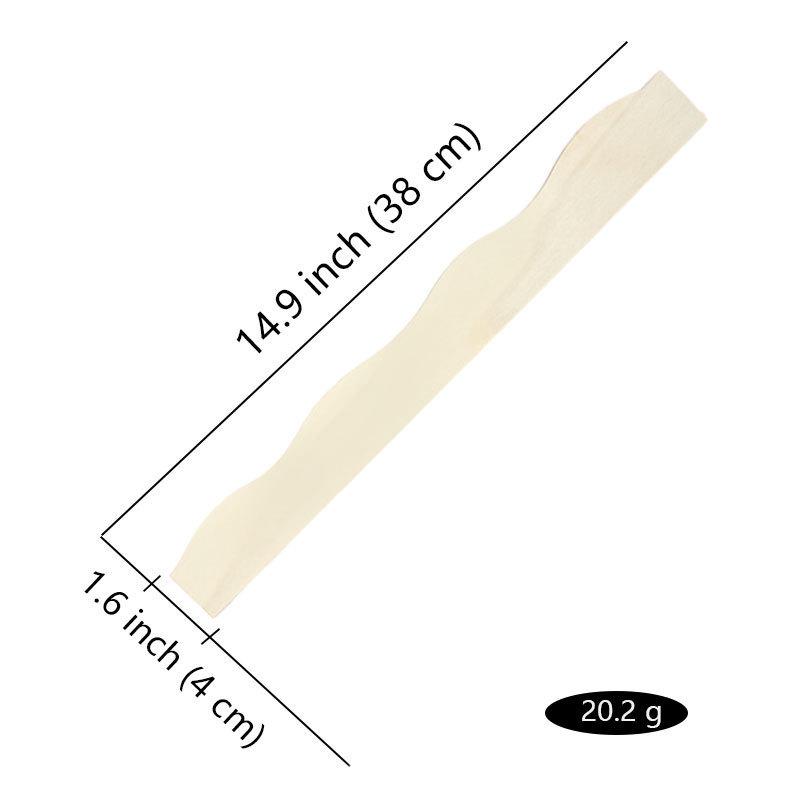Unfinished Wave Fan-Shaped Wood Molding for DIY Wall, Cabinet, Shelf, and Door Decoration